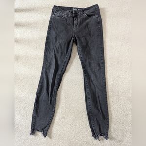 Vero Moda Black Skinny Frayed Hem Jeans